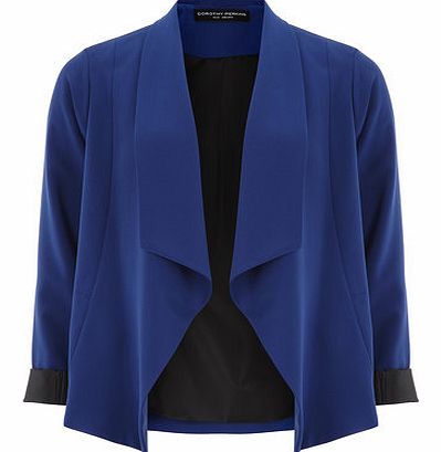 Dorothy Perkins Womens Cobalt Waterfall Jacket- Cobalt DP66789321