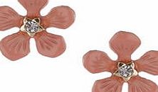 Dorothy Perkins Womens Coral Flower Studs- Coral DP49815854