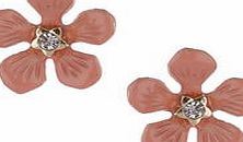 Dorothy Perkins Womens Coral Flower Studs- Coral DP49815854