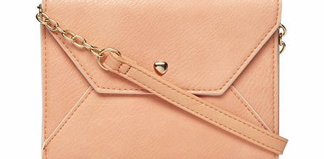 Dorothy Perkins Womens Coral heart mini crossbody bag- Coral
