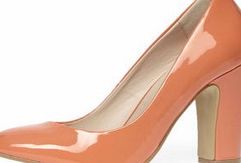 Dorothy Perkins Womens Coral high block heel court shoes- Coral