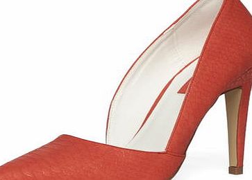 Dorothy Perkins Womens Coral high pointed court shoes- Coral