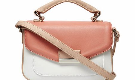 Dorothy Perkins Womens Coral mix contrast saddle bag- Multi