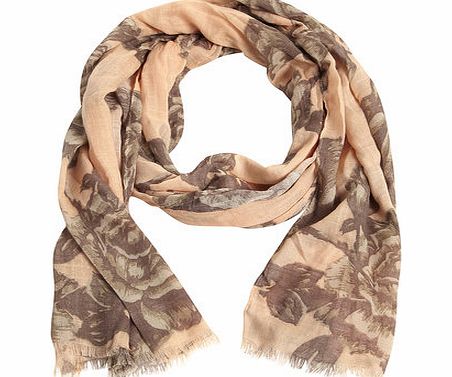 Dorothy Perkins Womens Coral rose print scarf- Orange DP11130043