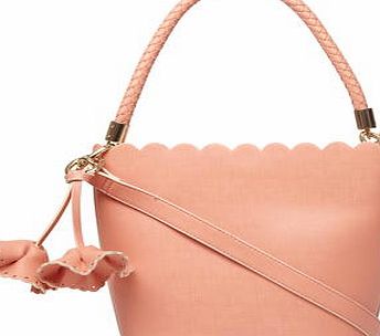 Dorothy Perkins Womens Coral scallop bucket bag- Coral DP18406116