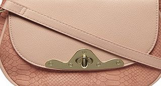 Dorothy Perkins Womens Coral snake saddle bag- Coral DP18399016
