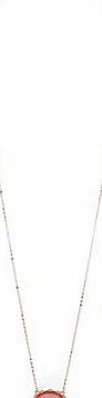 Dorothy Perkins Womens Coral Stone Pendant Necklace- Coral