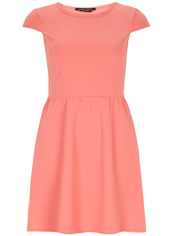 Womens Coral textured dress- Coral DP56346016