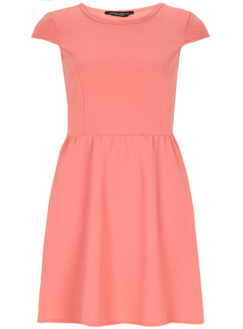 Dorothy Perkins Womens Coral textured dress- Coral DP56346016