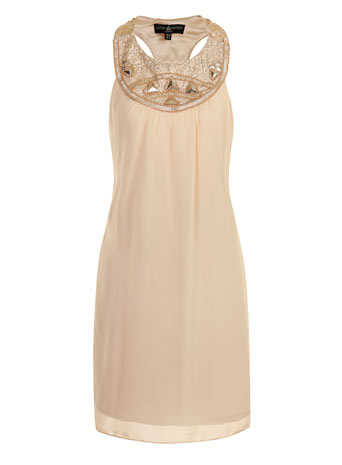 Dorothy Perkins Womens Cream Embellished Back Tunic- Cream