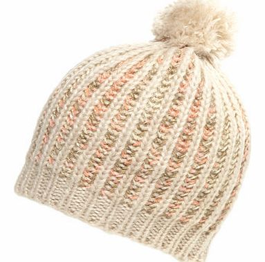 Dorothy Perkins Womens Cream knitted pom pom hat- White DP11123161