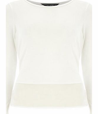 Dorothy Perkins Womens Cream Long Sleeve Jersey Top- Cream