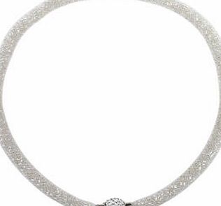 Dorothy Perkins Womens Crystal Silver Mesh Necklace- Clear