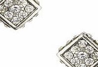 Dorothy Perkins Womens Crystal Square Stud Earring- Clear