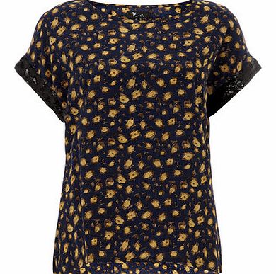 Dorothy Perkins Womens Cutie Black Sequin Sleeve Top- Black