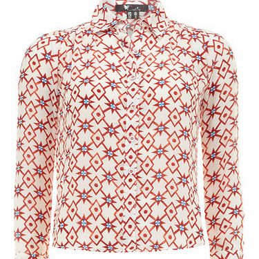 Dorothy Perkins Womens Cutie Red Stars Print Top- Red DP61650250