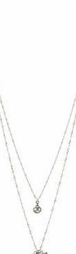 Dorothy Perkins Womens Dainty 2 Row Silver Necklace- Silver