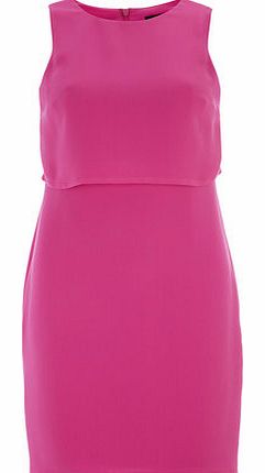 Dorothy Perkins Womens Double layer crepe dress- Pink DP07244713