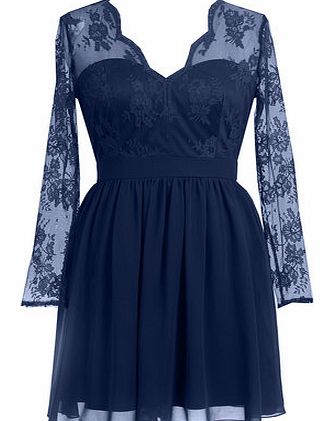 Dorothy Perkins Womens Elise Ryan Sleeved Lace and Chiffon