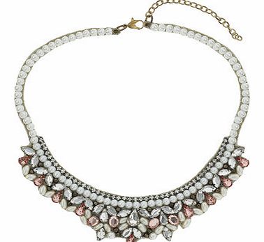 Dorothy Perkins Womens Fabric Pearl Necklace- Pink DP49814856