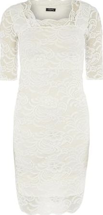 Dorothy Perkins, 1134[^]262015000705769 Womens Fever Fish Cream Lace Scallop Dress-