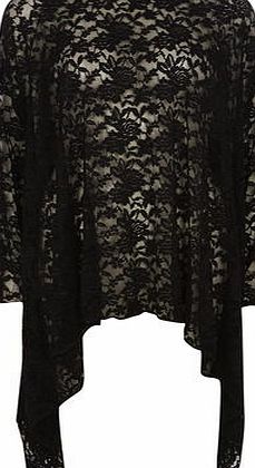 Dorothy Perkins Womens Feverfish Black Lace Tunic- Black