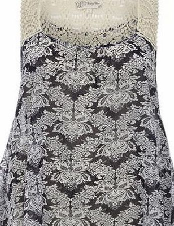 Dorothy Perkins Womens FeverfishNavy Paisley Print Vest- Blue