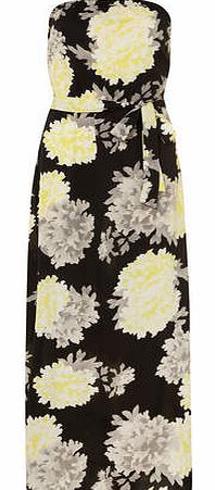 Dorothy Perkins Womens Floral bandeai maxi dress- Yellow