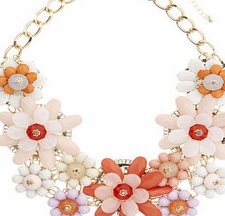 Dorothy Perkins Womens Floral Bid Necklace- Pink DP49815579