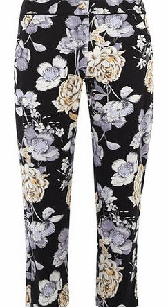 Dorothy Perkins Womens Floral Cotton Sateen Trousers- Multi