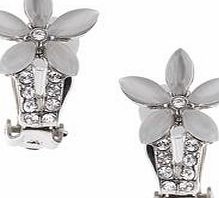 Dorothy Perkins Womens Flower Clip On Earrings- White DP49815859
