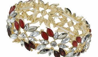 Dorothy Perkins Womens Flower Stretch Wristwear- Gold DP49814948