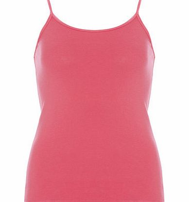 Dorothy Perkins Womens Fuchsia Satin Trim Cami Top- Pink
