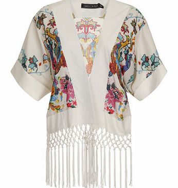 Dorothy Perkins Womens Girls On Film Floral Tapestry Kimono- Fl