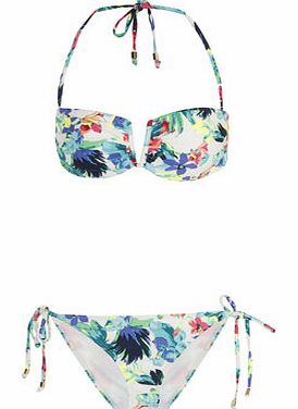 Dorothy Perkins Womens Girls On Film Neon Floral Bikini- Fl