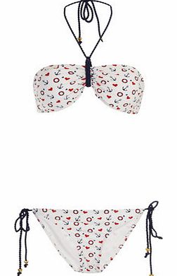 Dorothy Perkins Womens Girls On Film White Nautical Print