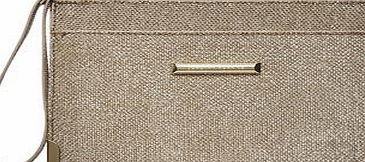 Dorothy Perkins Womens Glitter metal corner wristlet bag- White
