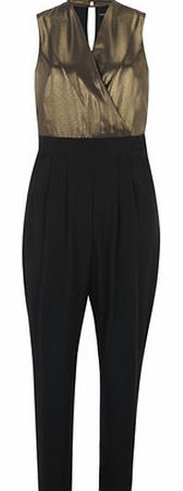 Dorothy Perkins Womens Gold 2 in 1 Jumpsuit- Gold DP07242542