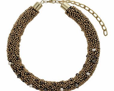 Dorothy Perkins Womens Gold Bead Tube Necklace- Gold DP49814637