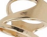 Dorothy Perkins Womens Gold Cut Out Ring- Gold DP49815901