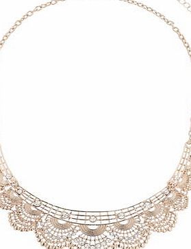 Dorothy Perkins Womens Gold Lace Collar- Gold DP49815604