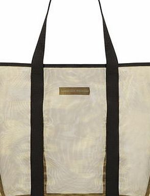 Dorothy Perkins Womens Gold mesh tote bag- Gold DP18404442