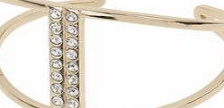 Dorothy Perkins Womens Gold Rhinestone Bar Bracelet- Gold