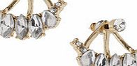 Dorothy Perkins Womens Gold Rhinestone Ear Jacket- Clear