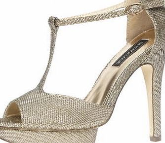 Dorothy Perkins Womens Gold T Bar High Sandals- Gold DP22327820
