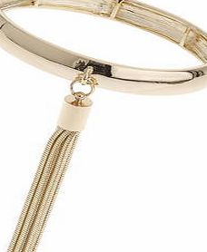 Dorothy Perkins Womens Gold Tassel Bangle- Gold DP49815930