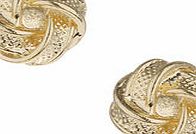 Dorothy Perkins Womens Gold Textured Knot Studs- Gold DP49815474