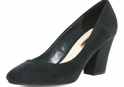 Dorothy Perkins Womens Green block heel court shoes- Green