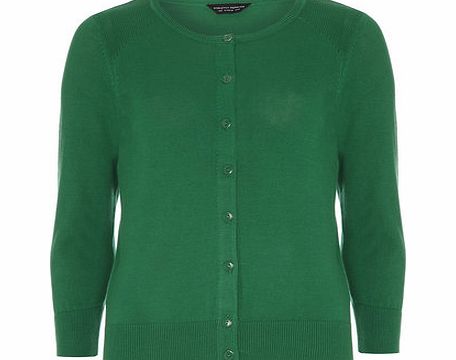Dorothy Perkins Womens Green Cotton Cardigan- Green DP55160400