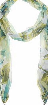 Dorothy Perkins Womens Green Flower Scarf- Green DP49815906